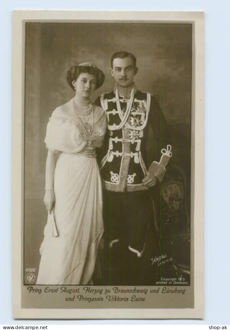 Y1036/ Prinz Ernst August In Husaren-Uniform  Prinzessin Viktoria  NPG Foto AK - Familias Reales