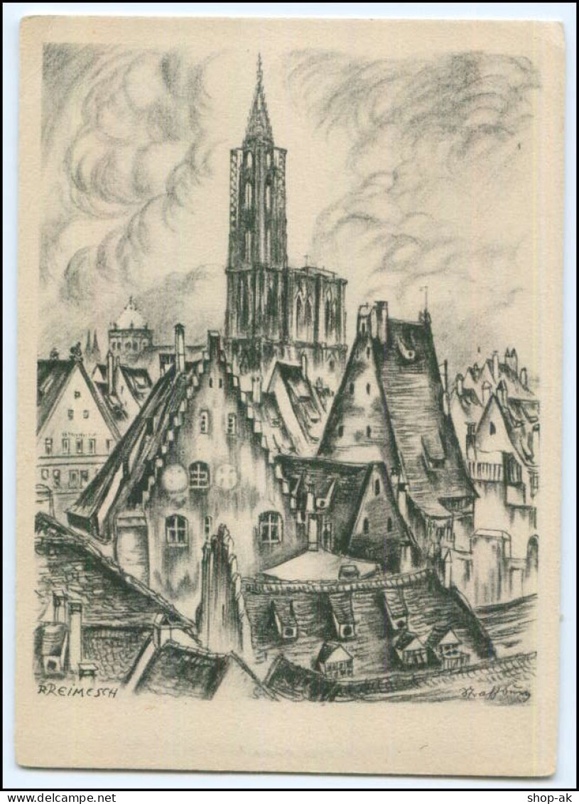 Y1672/ Straßburg Künstler AK Reimesch  VDA  Ca. 1940 - Elsass