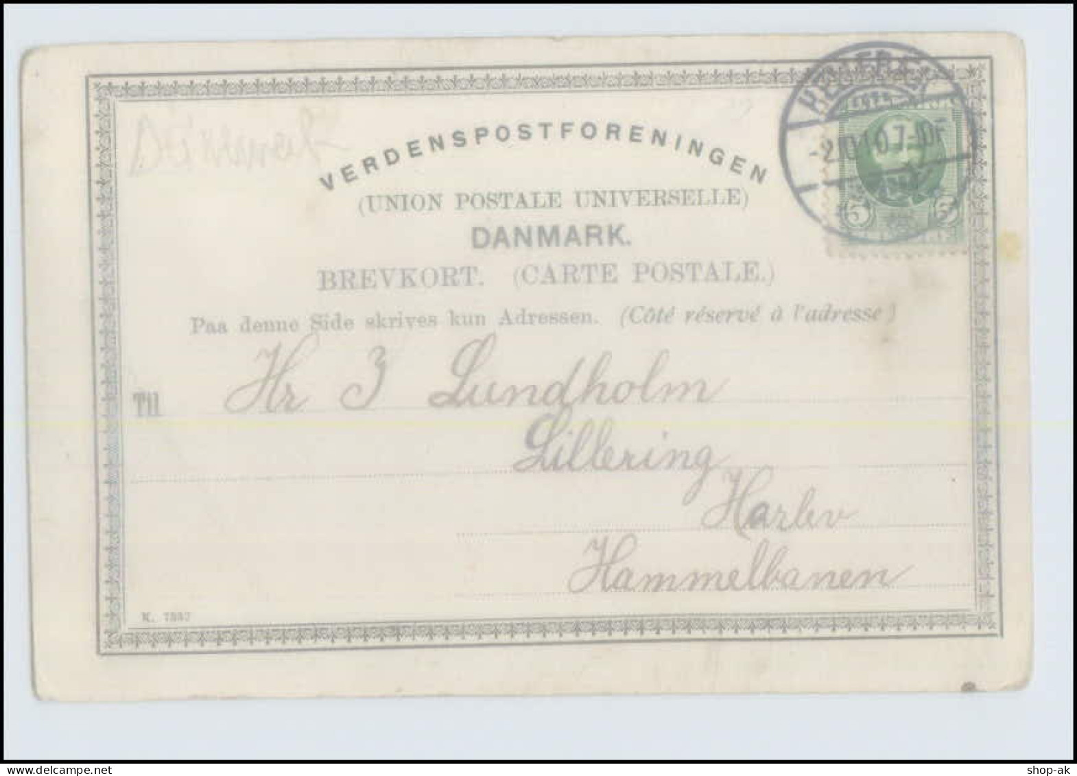 N1525/ Hilsen Fra Hornbaek  Kroveien Dänemark AK 1910 - Denmark