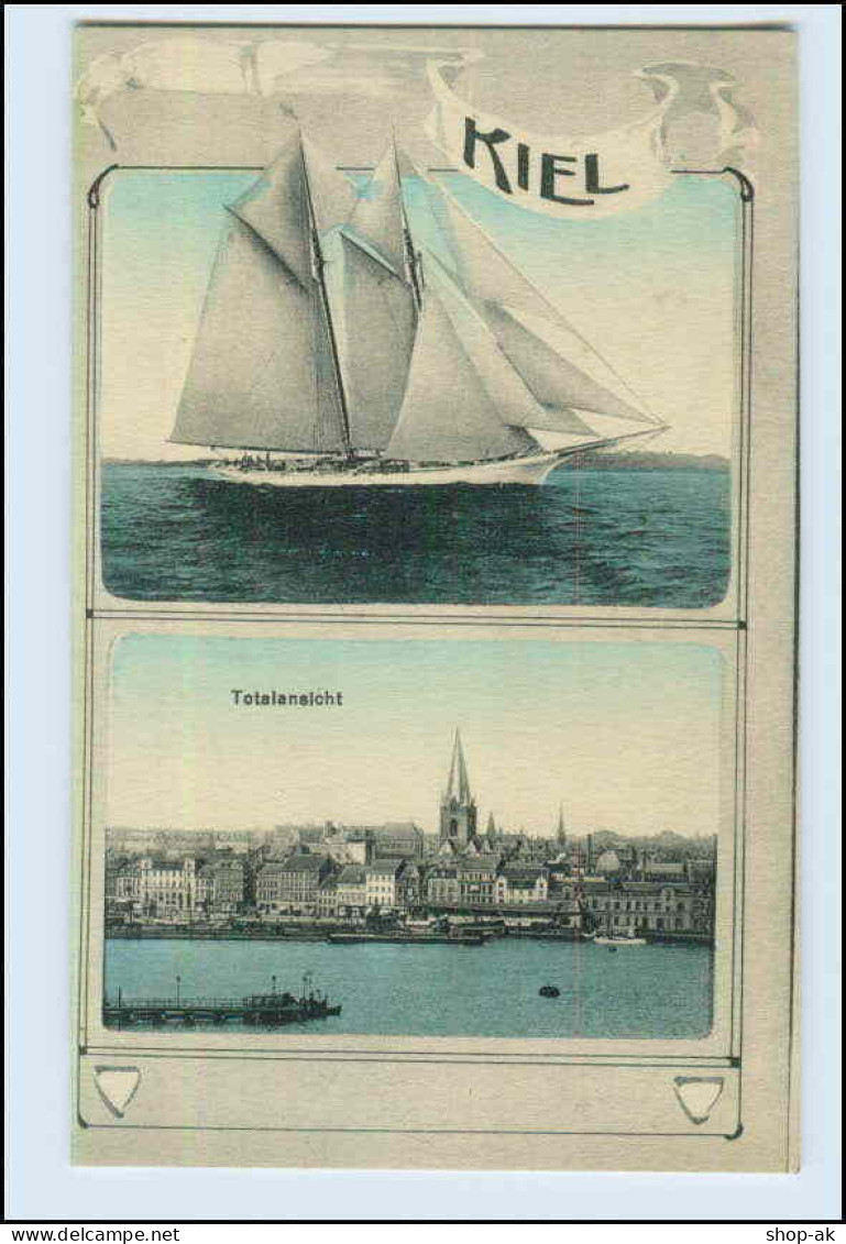 P2R21/ Kiel Segelschiff Schöne AK 1912 - Kiel
