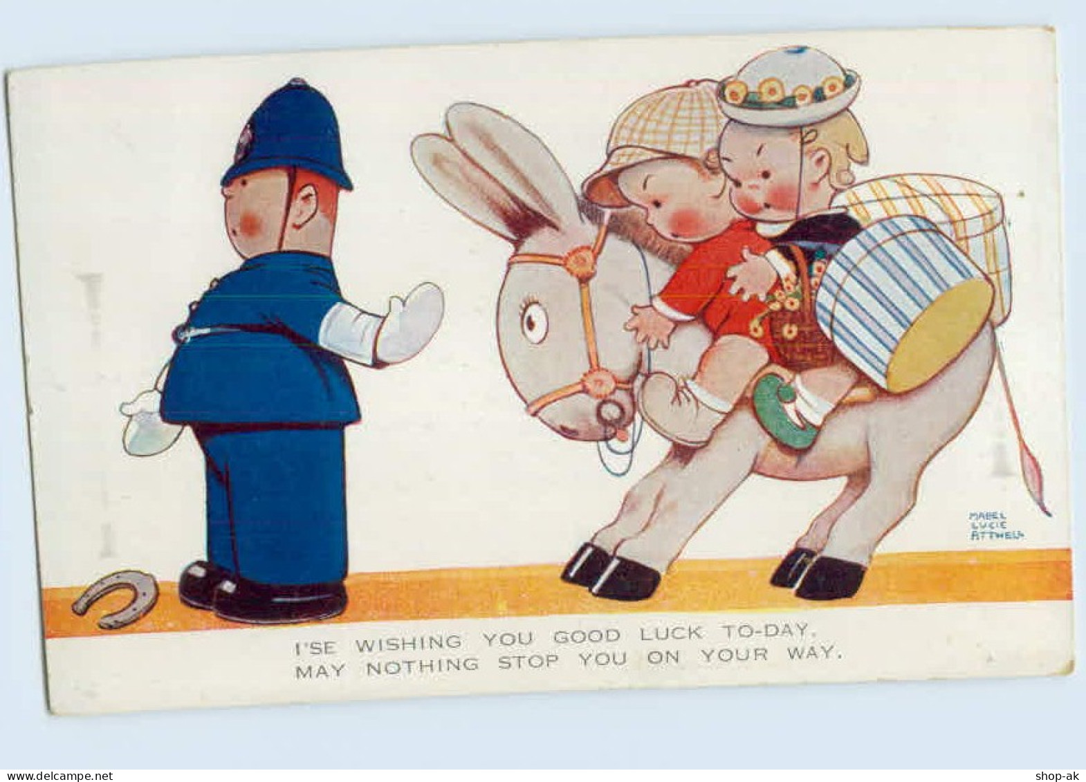 W9L12/ Mabel Lucie Attwell  AK Polizei Kinder Esel Ca.1930 - Mailick, Alfred