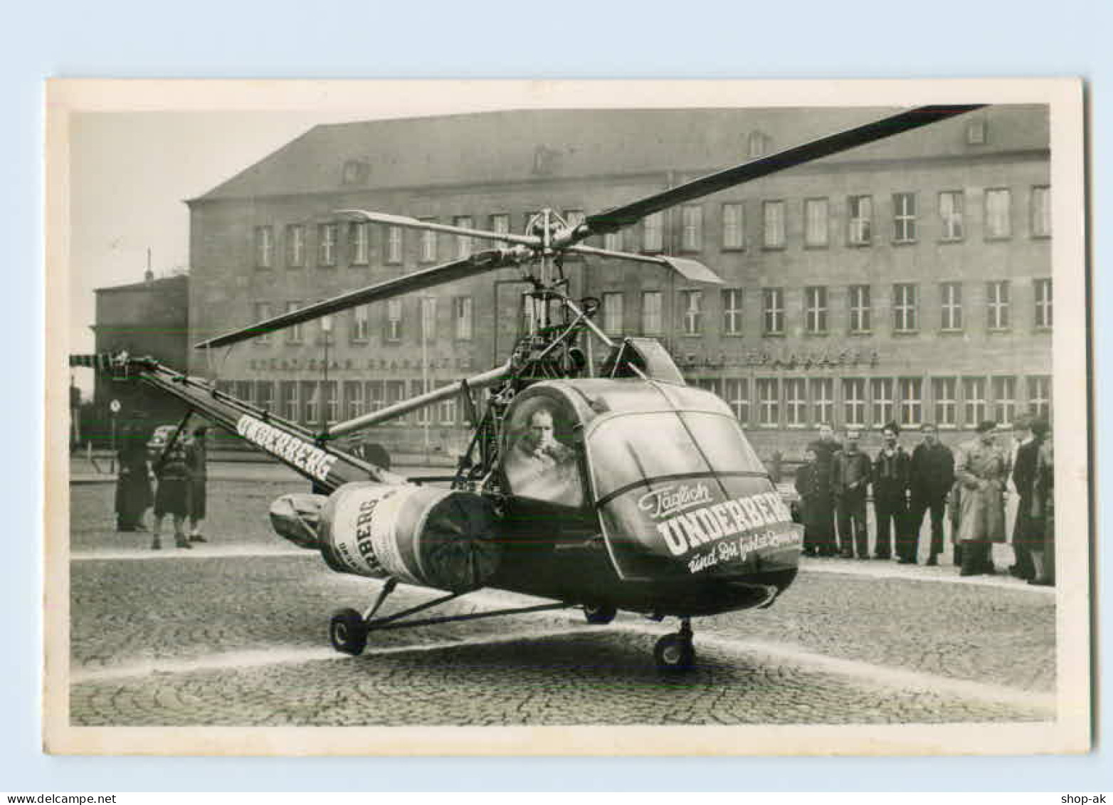 W9K33/ Underberg Hubschrauber Reklame Foto AK Ca. 1955 - Publicité
