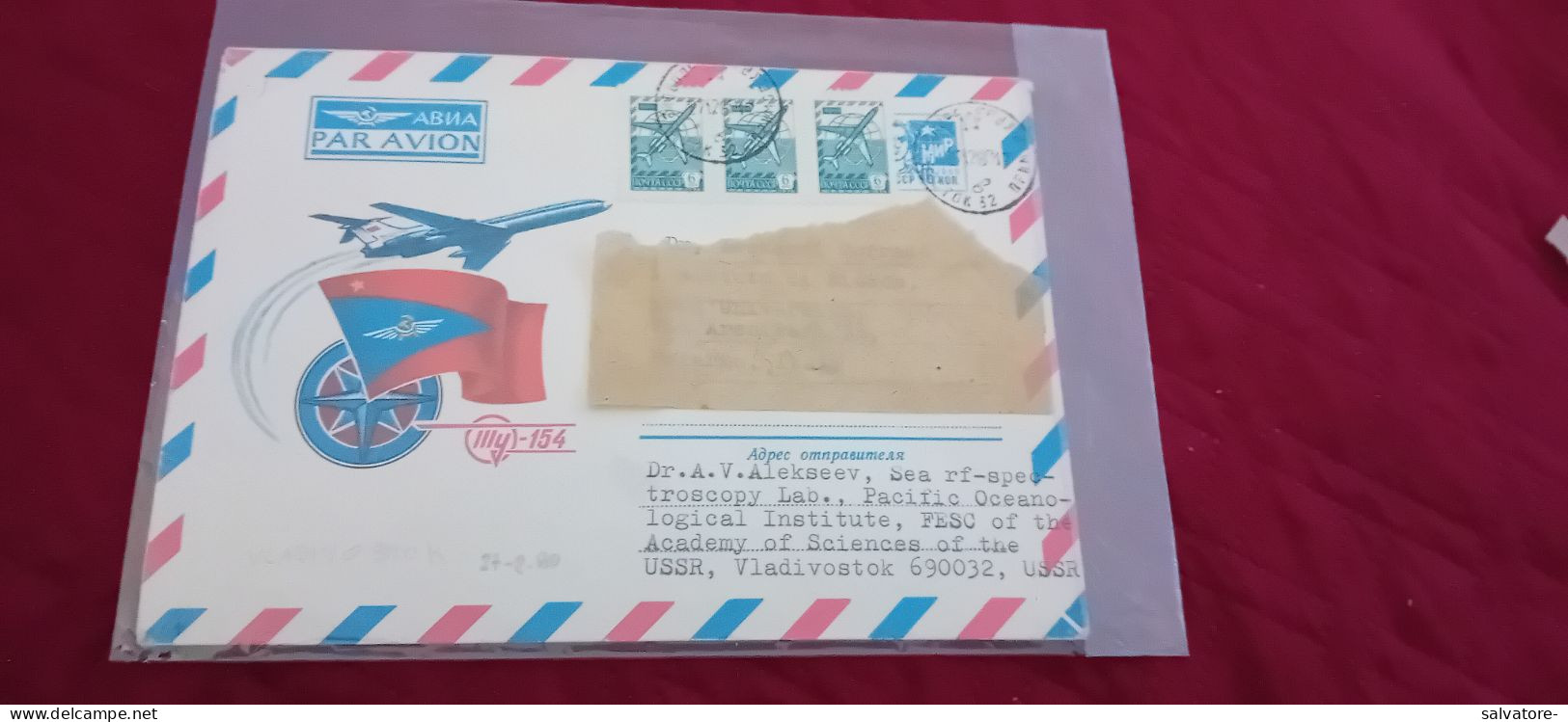 LETTERA PER VIA AEREA DA VLADIVOSTOK PER PALERMO  1980 - 1980-91