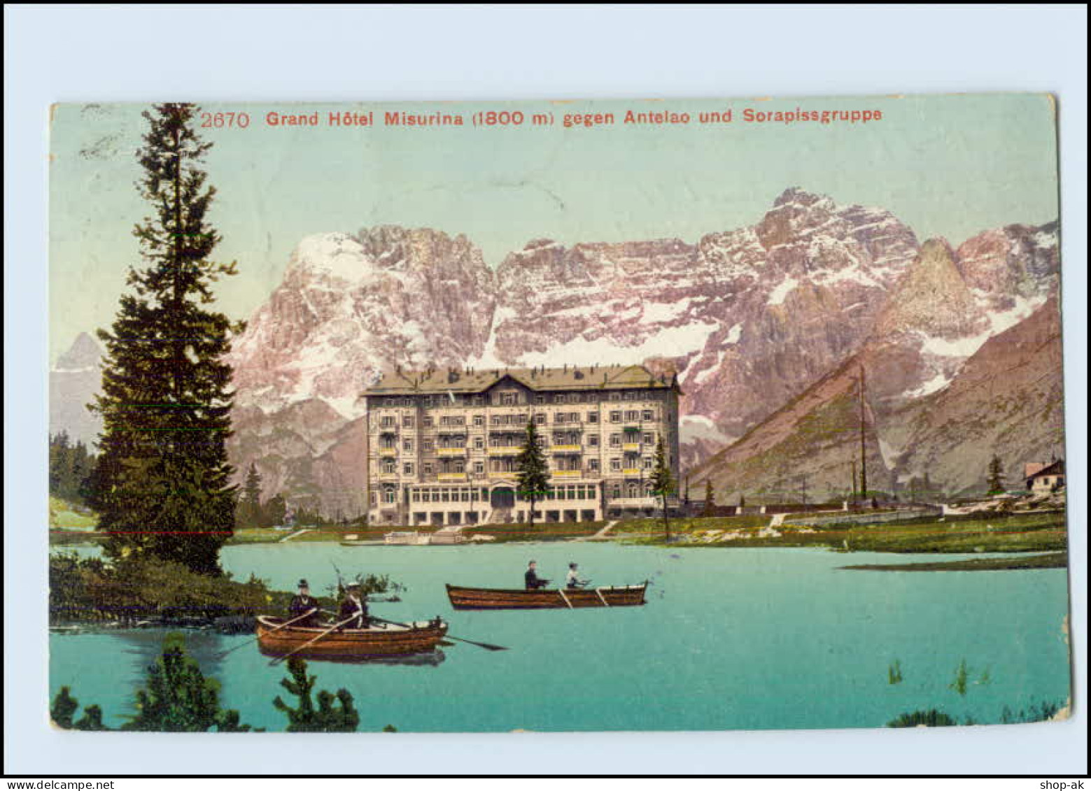 W8H49/ Grand Hotel Misurina   Südtirol Italien 1908 AK - Other & Unclassified
