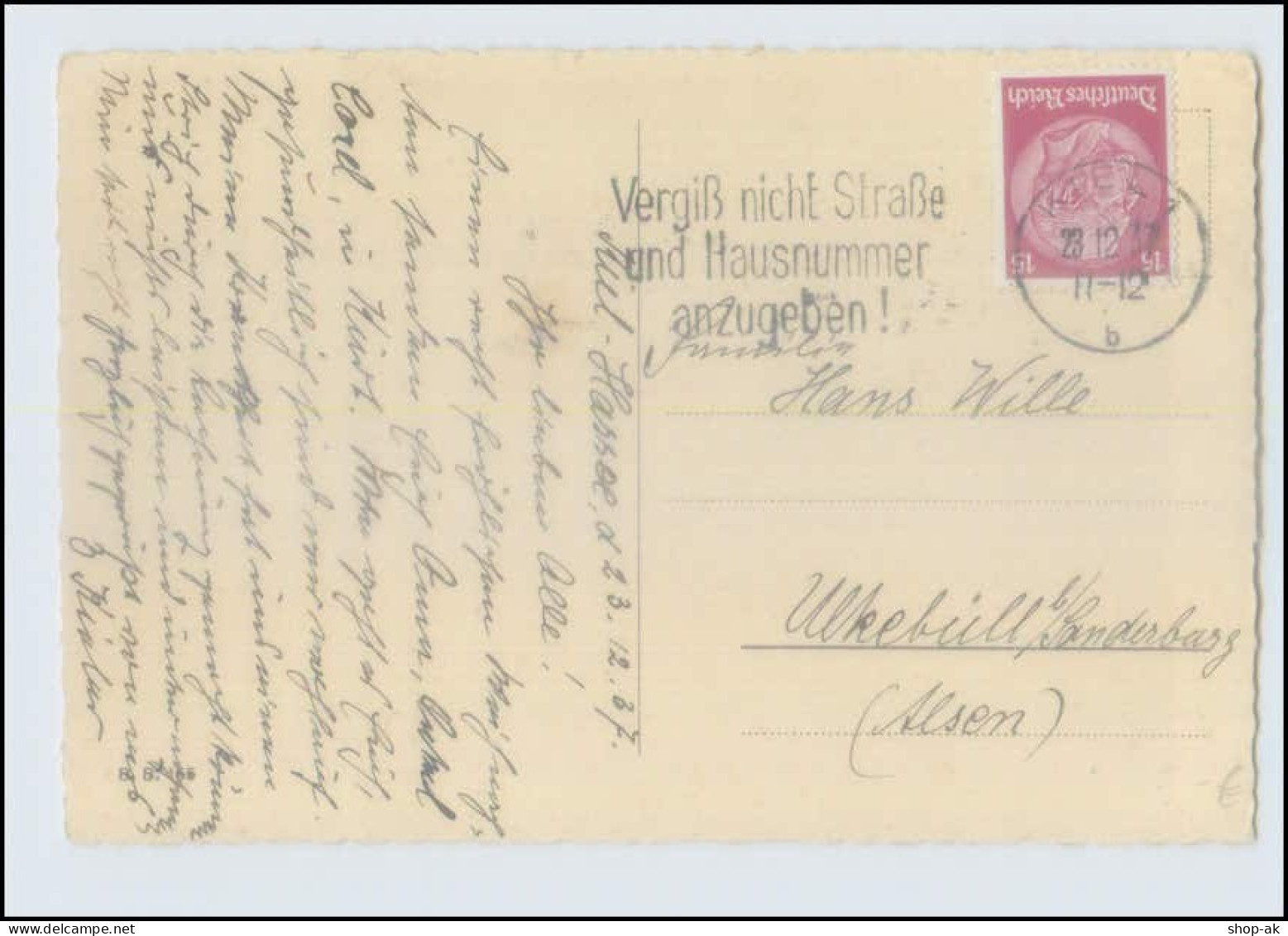 W8D94/ Weihnachten Mädchen Lebkuchen Tannenbaum 1937 AK - Other & Unclassified