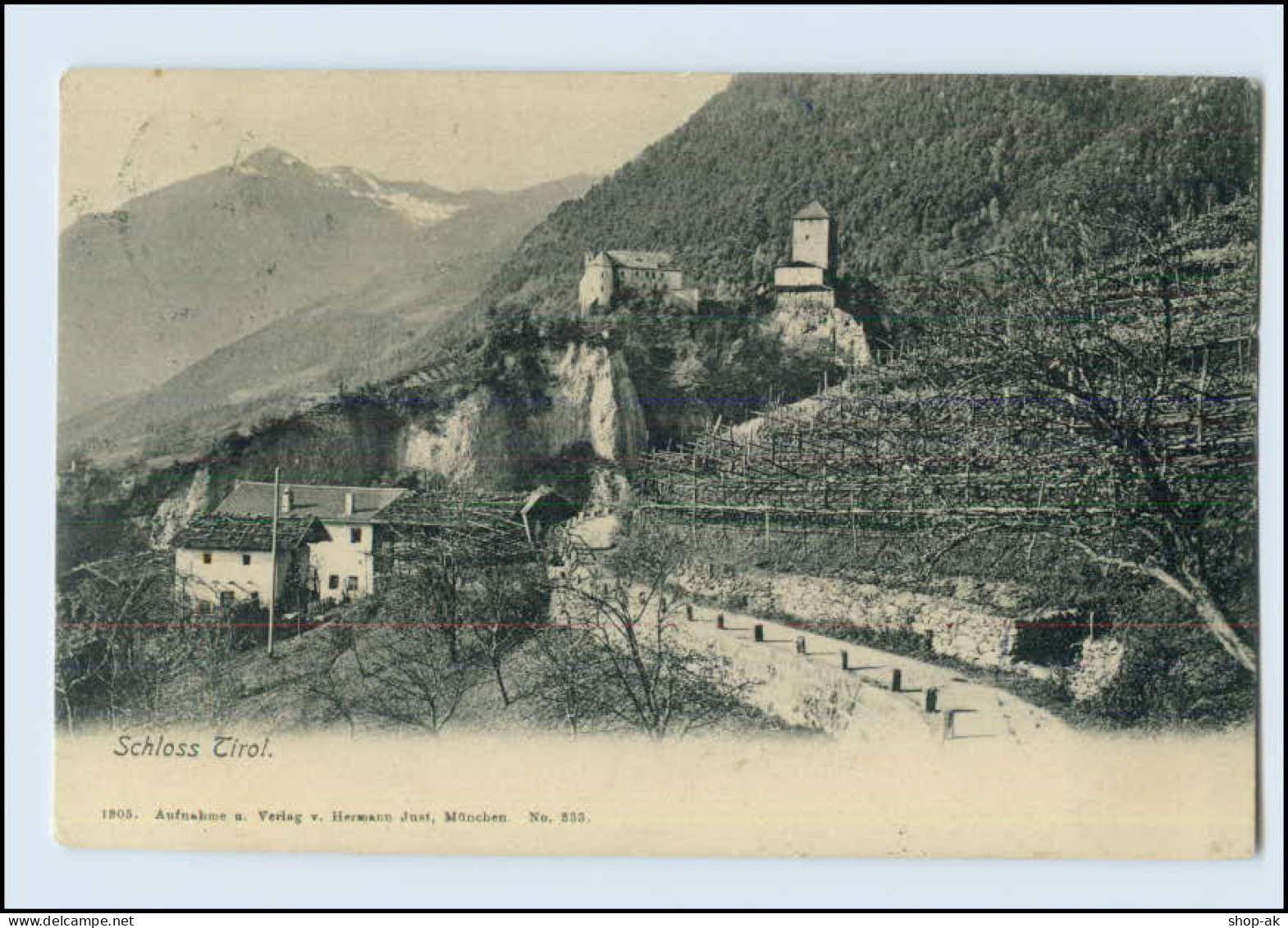 W8G70/ Schloß Tirol Bei Meran AK Ca.1912 - Other & Unclassified