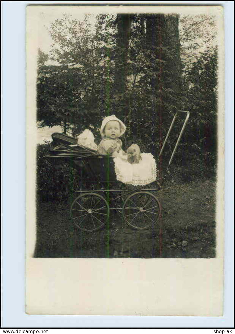 W8E53/ Baby Im Kinderwagen Schöne Privat Foto AK Ca.1920 - Sonstige & Ohne Zuordnung