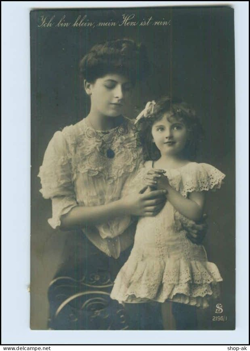 W8G11/ Mutter Und Kind Schöne Foto AK 1908 - Sonstige & Ohne Zuordnung