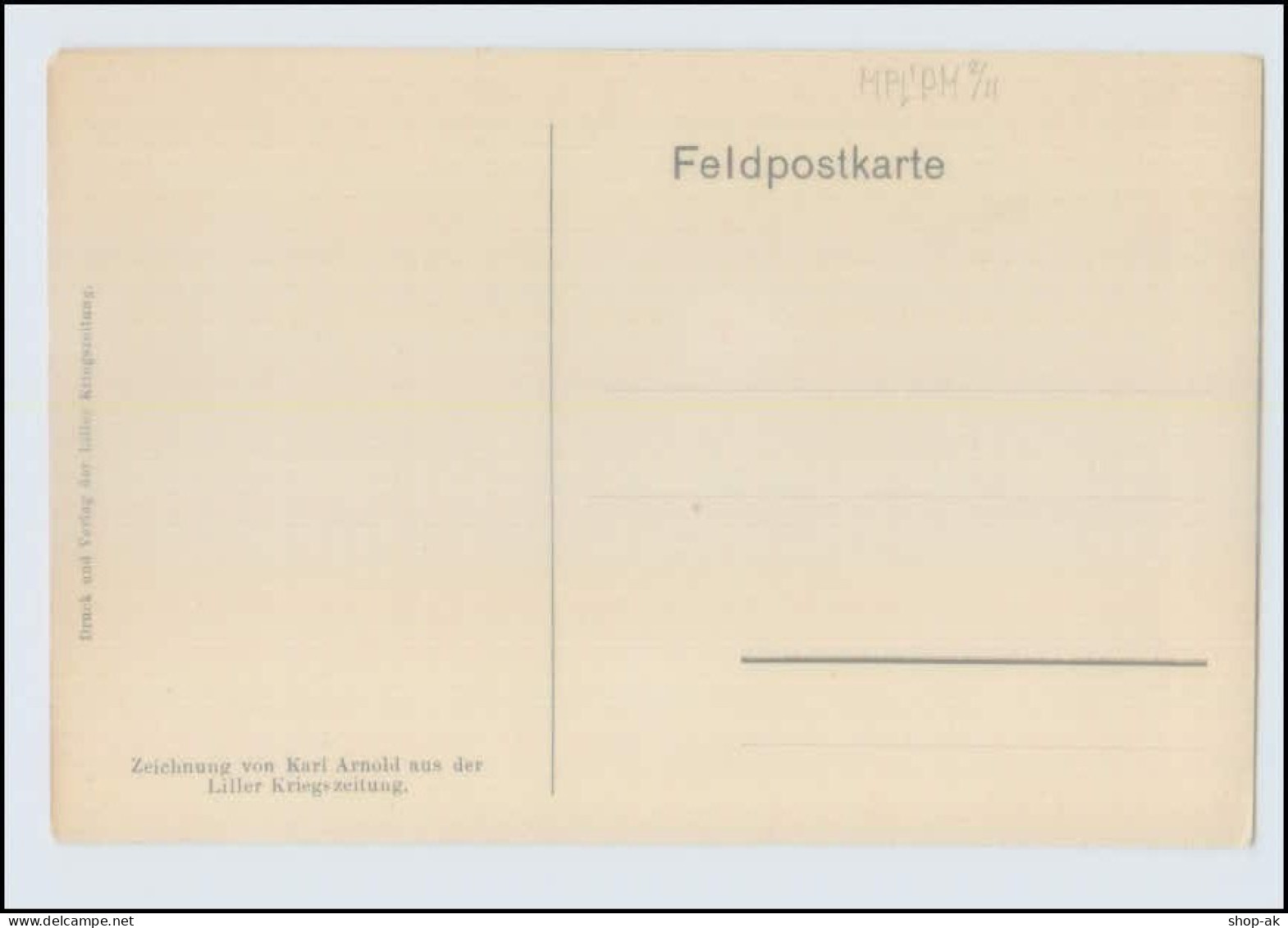 W8D82/ Liller Kriegszeitung Künstler AK Karl Arnold - 1. Weltkrieg Ca.1915 - Mailick, Alfred
