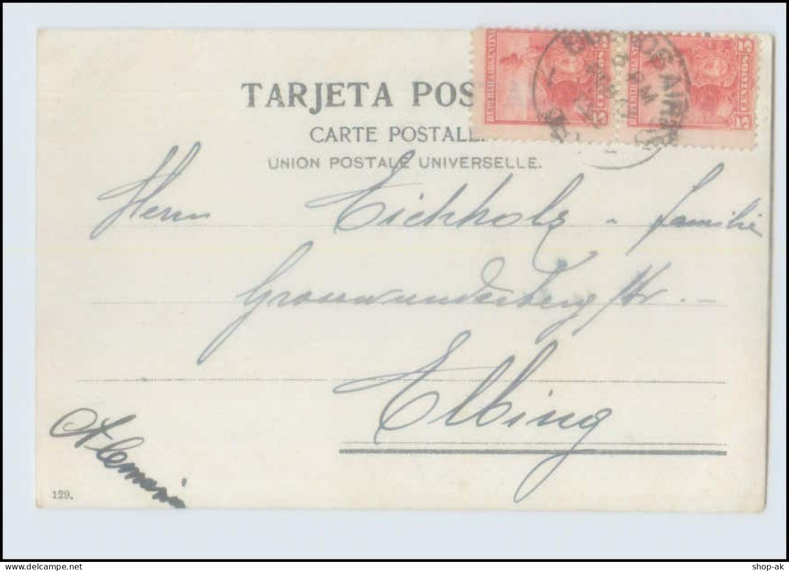W8B88/ Rosario - Boulev. Santafecino Argentinien AK 1908 - Argentina