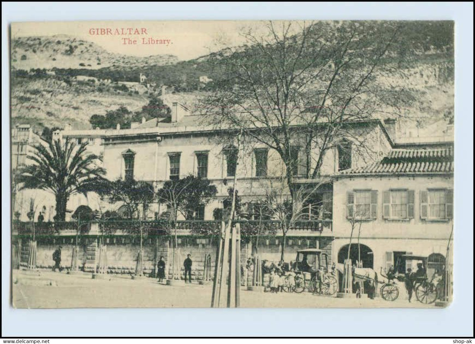 W7X18/ Gibraltar The Library AK Ca.1910 - Gibilterra