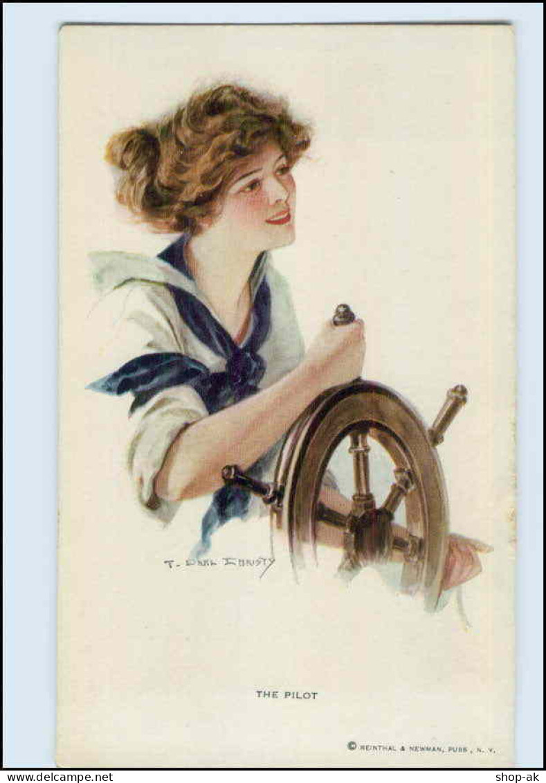 W7Z96/ E. Christy  Reintal & Newman AK No. 169, Frau Am Steuerrad Schiff Ca.1912 - Mailick, Alfred