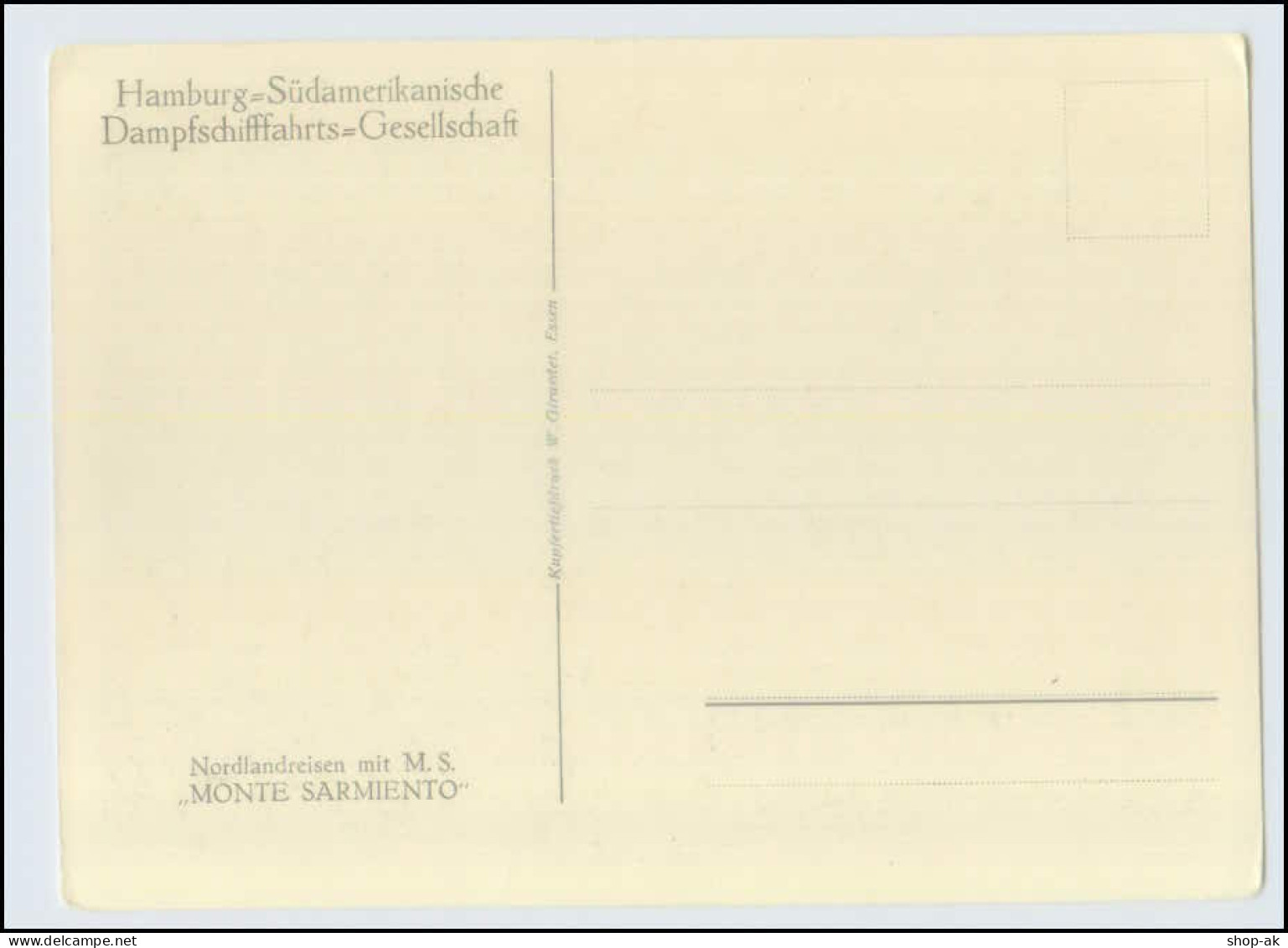 W7X51/ Hamburg-Süd Dampfer Monte Sarmiento Nordlandreisen Norwegen Lofoten - Paquebote