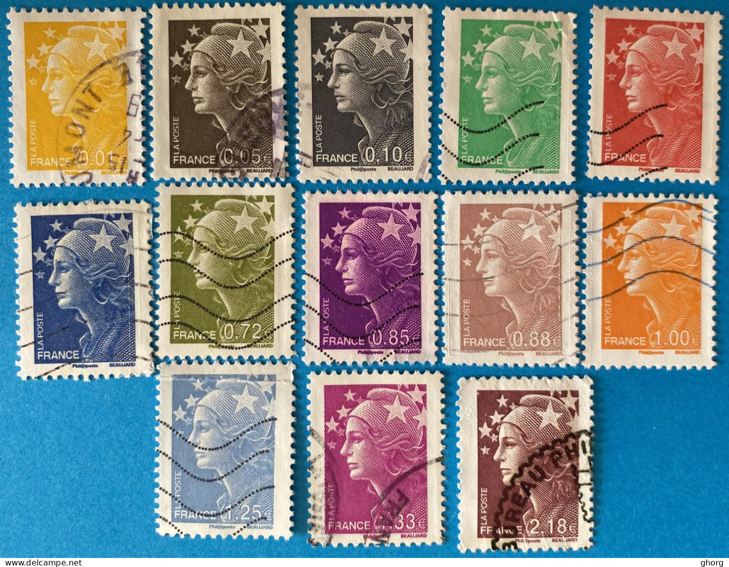 France 2009 : Type Marianne De Beaujard N°4226 à 4238 Oblitéré - Used Stamps