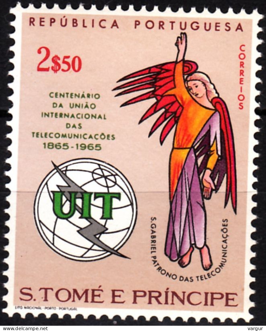 SAO TOME & PRINCIPE 1965 UIT Centenary. Telecommunications. Angel. Omnibus, MNH - St. Thomas & Prince