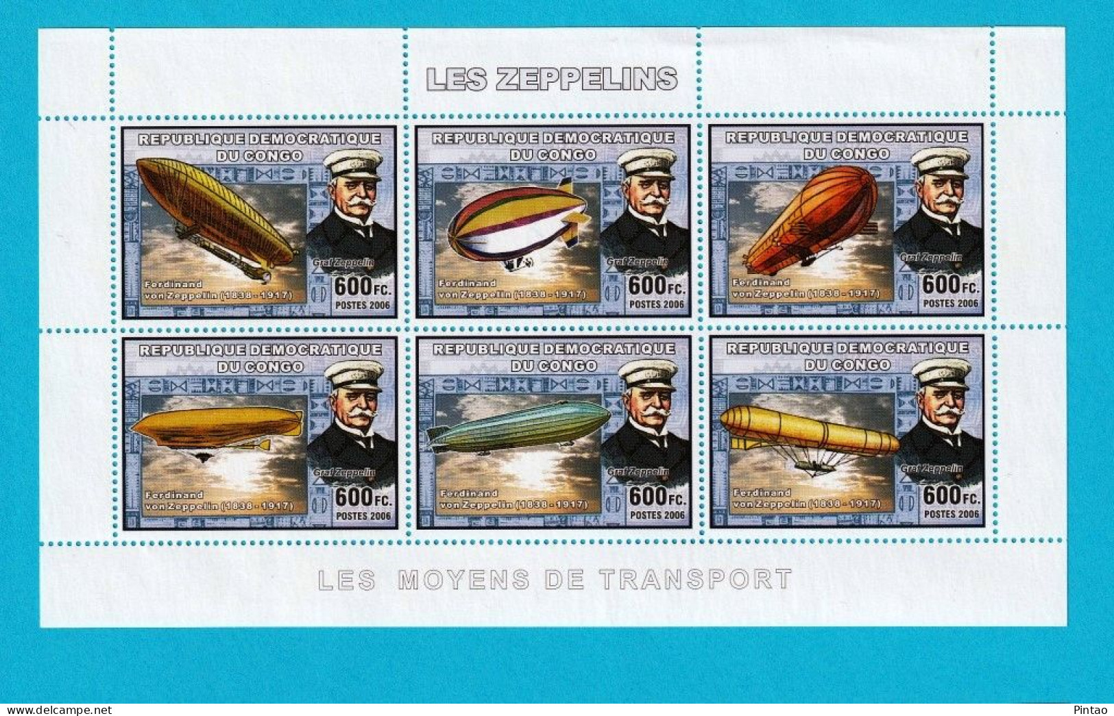 WW14366- CONGO 2006- MNH (AVIAÇÃO) - Zeppeline