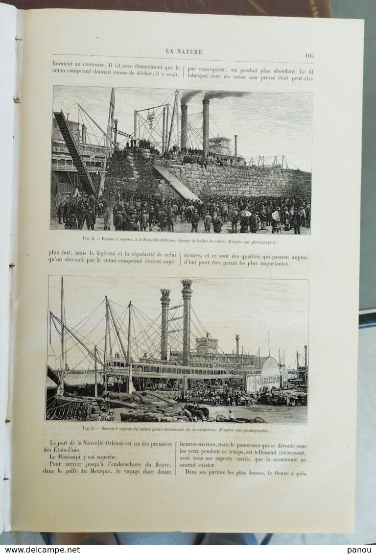 LA NATURE 685 / 17-7-1886. ETNA. GRAVURE TYPOGRAPHIQUE. NOUVELLE-ORLEANS. MINES DECAZEVILLE AVEYRON - Revistas - Antes 1900