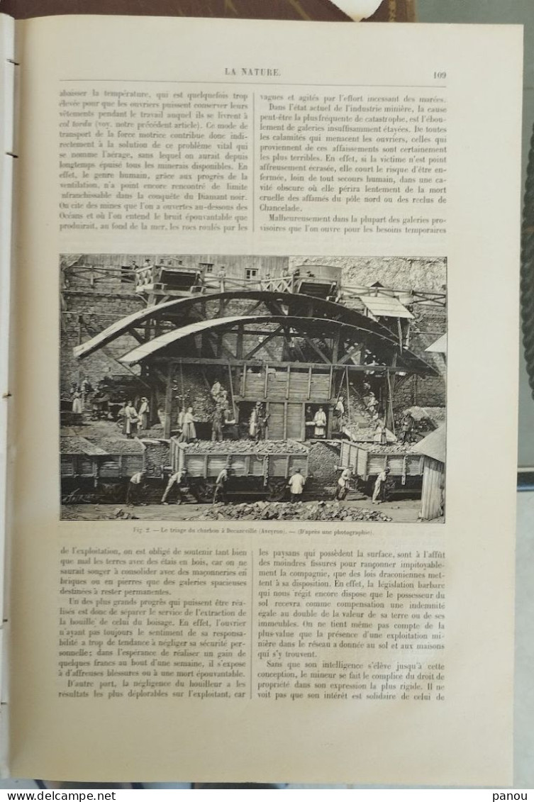 LA NATURE 685 / 17-7-1886. ETNA. GRAVURE TYPOGRAPHIQUE. NOUVELLE-ORLEANS. MINES DECAZEVILLE AVEYRON - Riviste - Ante 1900