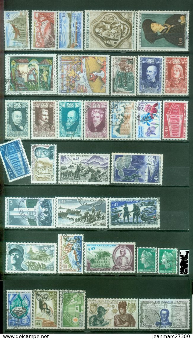 YT N° 1582 1583 1585 à 1607 1609 à 1614 1616 1618 Oblitérés Année 1969 - Used Stamps
