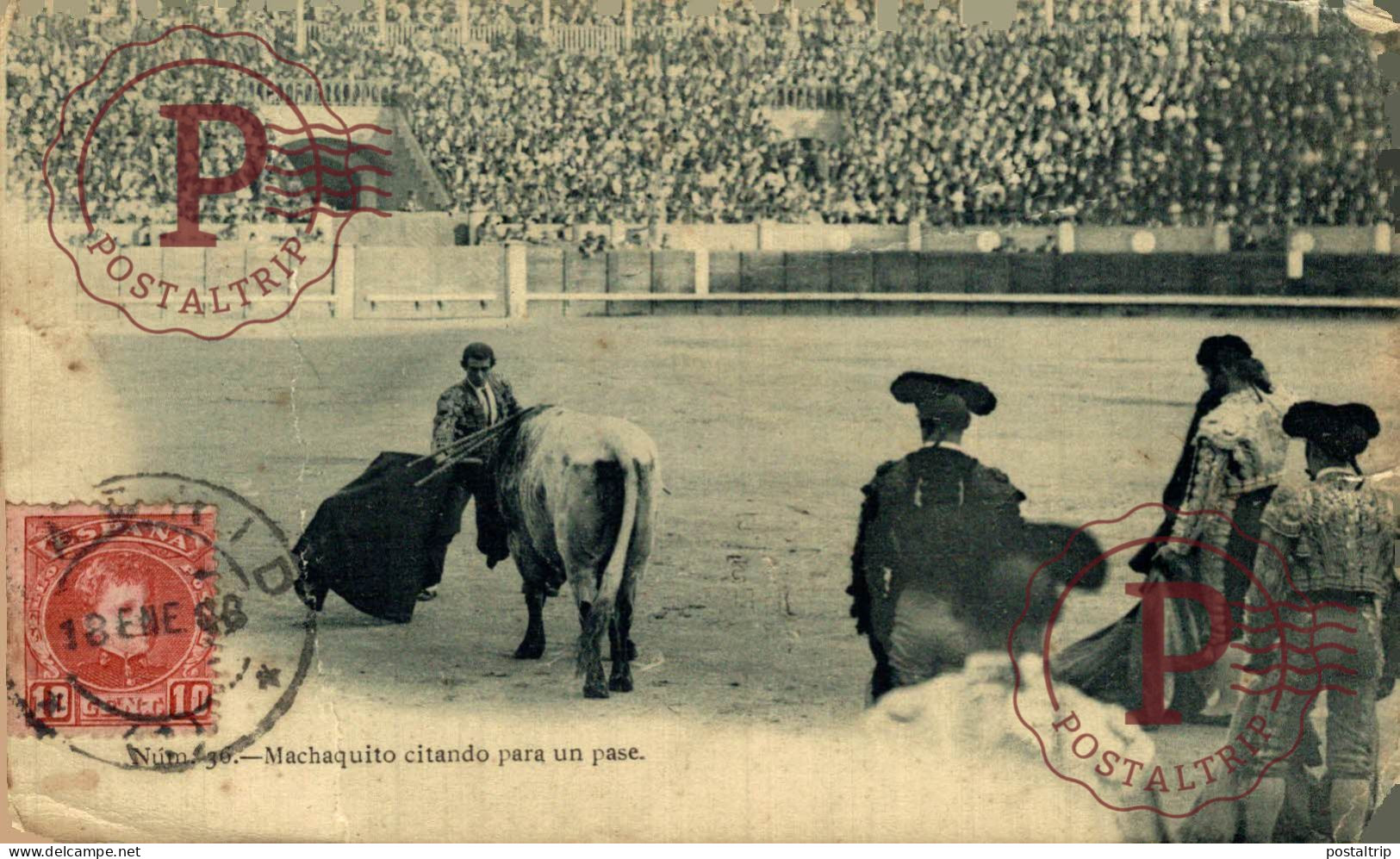 TOROS. Machaquito Citando Para Un Pase. TAUROMAQUIA. BULLFIGHTING. CORRIDA. TAUREAUX - Corrida