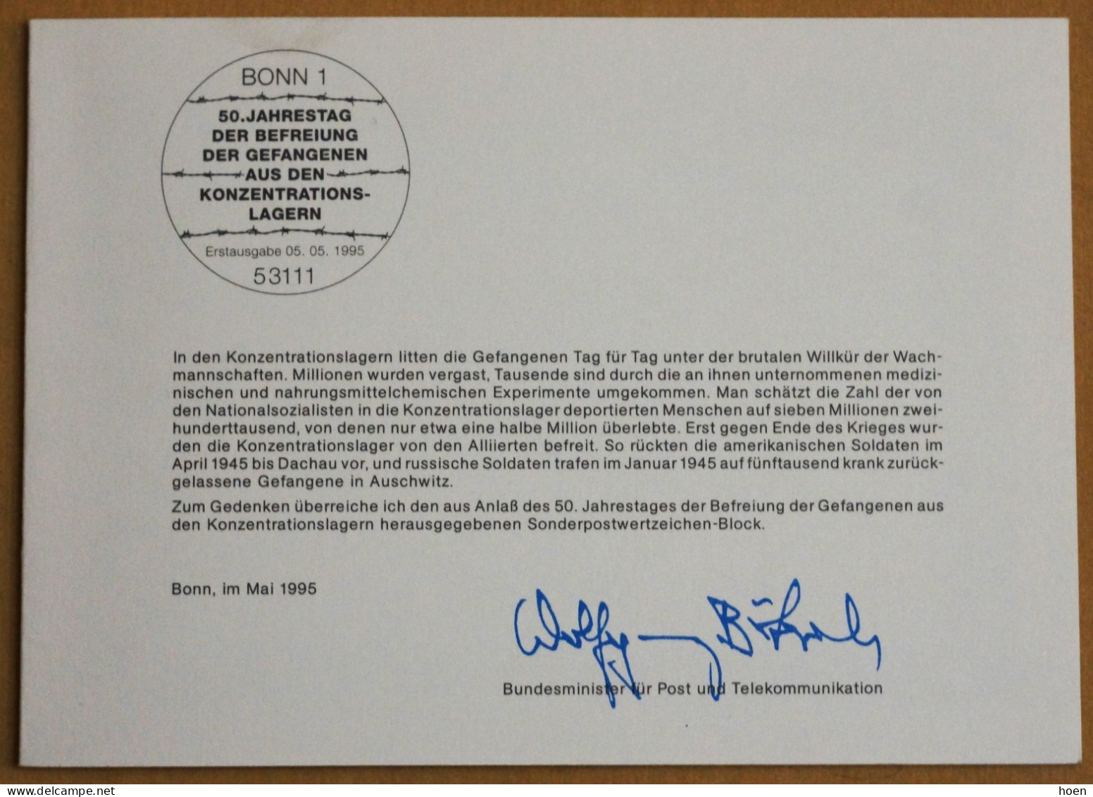 Allemagne - 40 cartes maximum avec oblitération premier jour - émanant du ministre des Postes et Télécommunications
