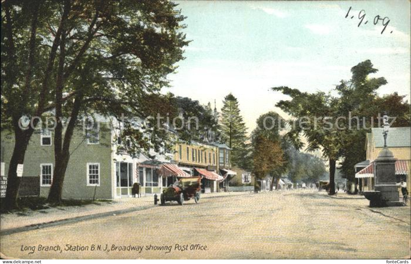 31735459 Long_Branch_New_Jersey Broadway Showing Post Office - Sonstige & Ohne Zuordnung