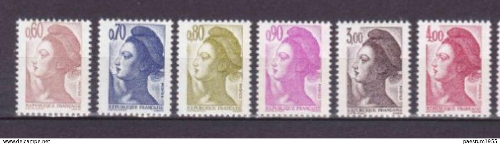 Série Complète De 6 Timbres  France 1982 Neuf** MNH Type LIBERTÉ 2239 à 2244 - 1982-1990 Libertà Di Gandon