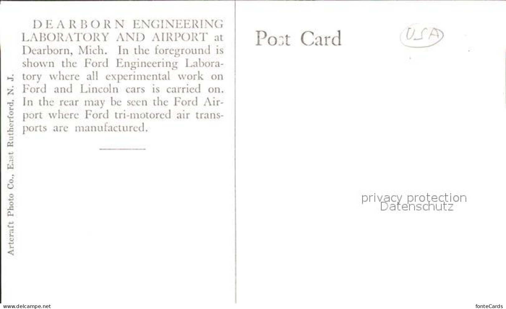 31735424 Dearborn_Michigan Engineering Laboratory And Airport Fort Motor Company - Other & Unclassified