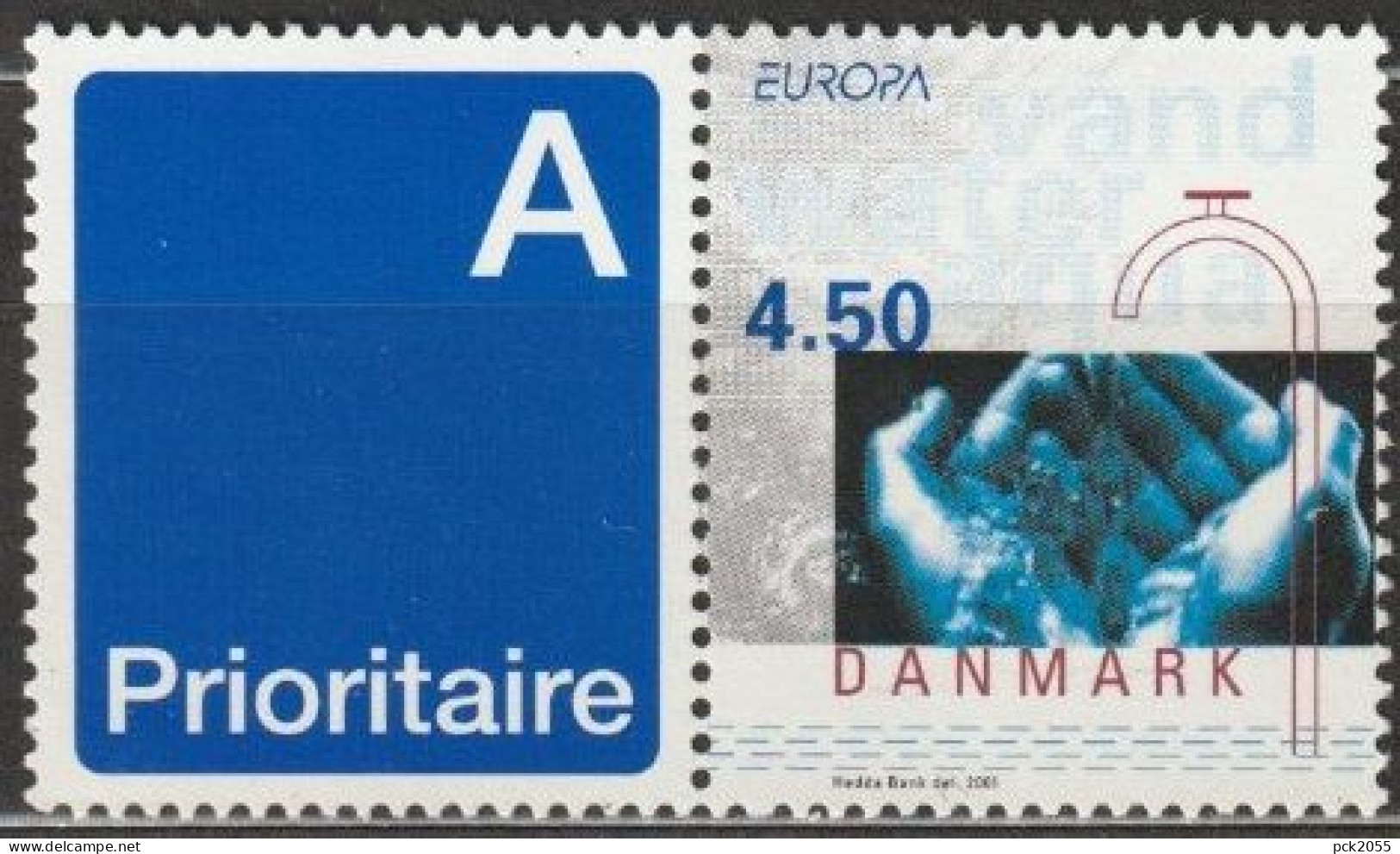 Dänemark 2001 Mi-Nr.1277 ZF ** Postfrisch Europa Lebemsspender Wasser ( B 2843) - Unused Stamps