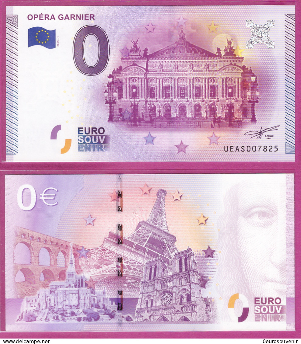 0-Euro UEAS 2015-1 OPÉRA GARNIER - Pruebas Privadas