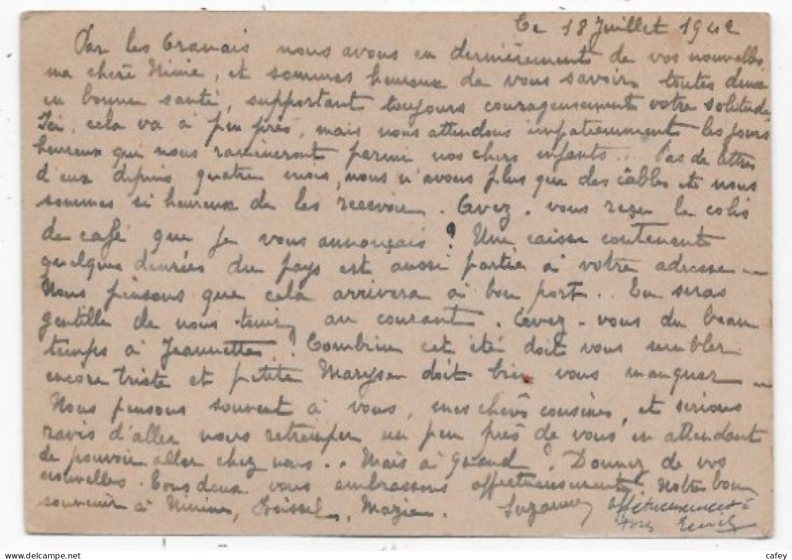 Carte Entier IRIS Utilisation Extérieure Griffe COTONOU AVION / SURTAXE AERIENNE PERCUE / 3F50 + Censure Commission G - WW II