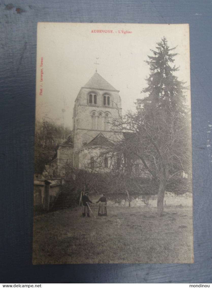 Cpa  Aubevoye - L'Eglise 1921 - Aubevoye