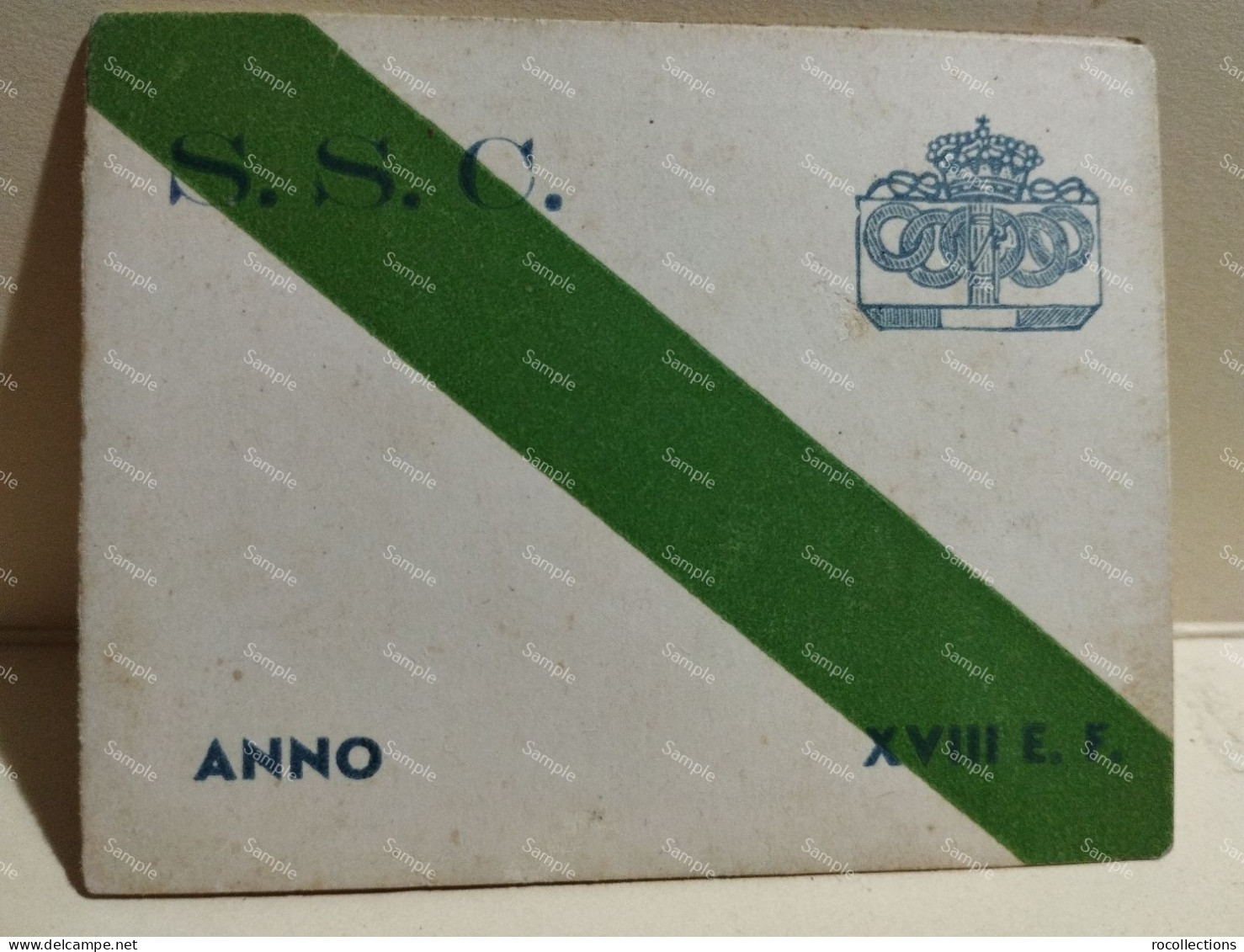 Italy Card Italia Napoli. Tessera Società Sportiva CAPRI 1940. - Membership Cards