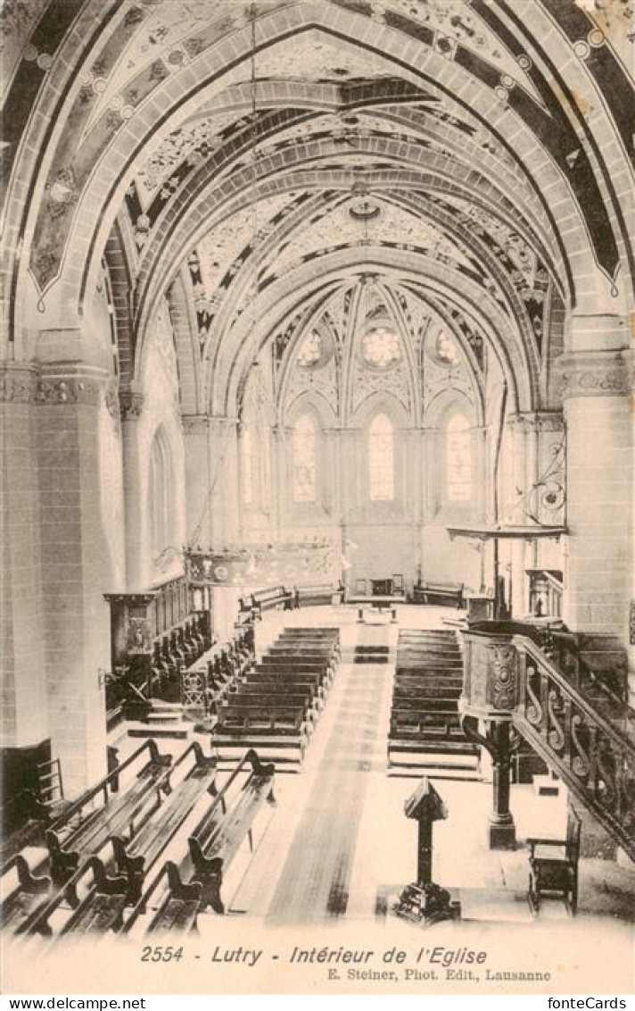 13948235 Lutry_VD Interieur De L'Eglise Kirche Innen - Andere & Zonder Classificatie