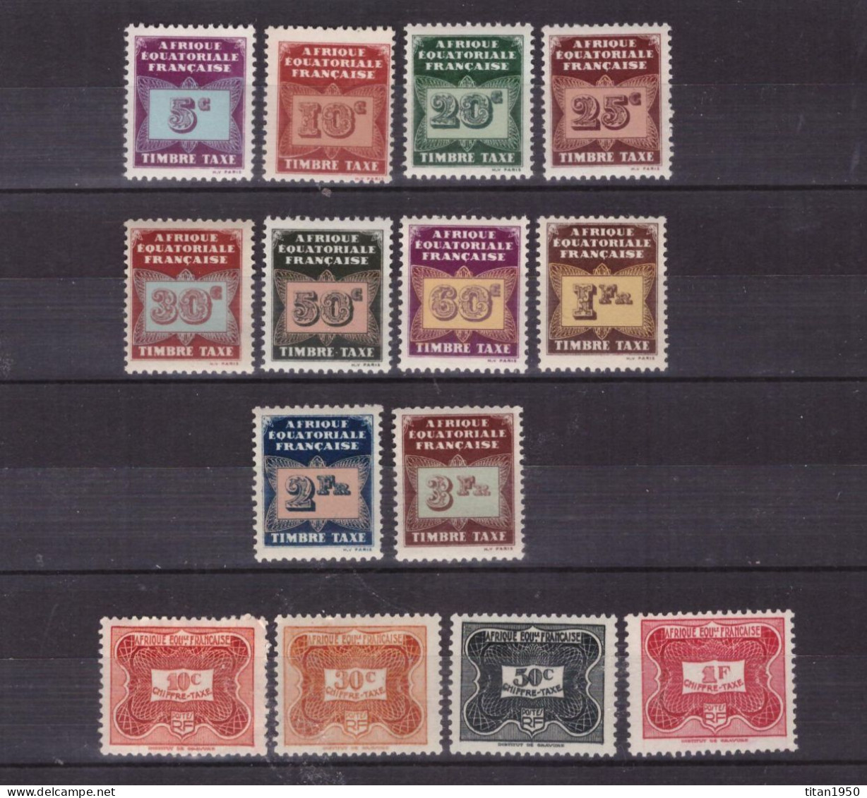 AEF - Divers  TAXES - Lot De 13 Timbres Neufs ** Cote 19,5 € - Unused Stamps