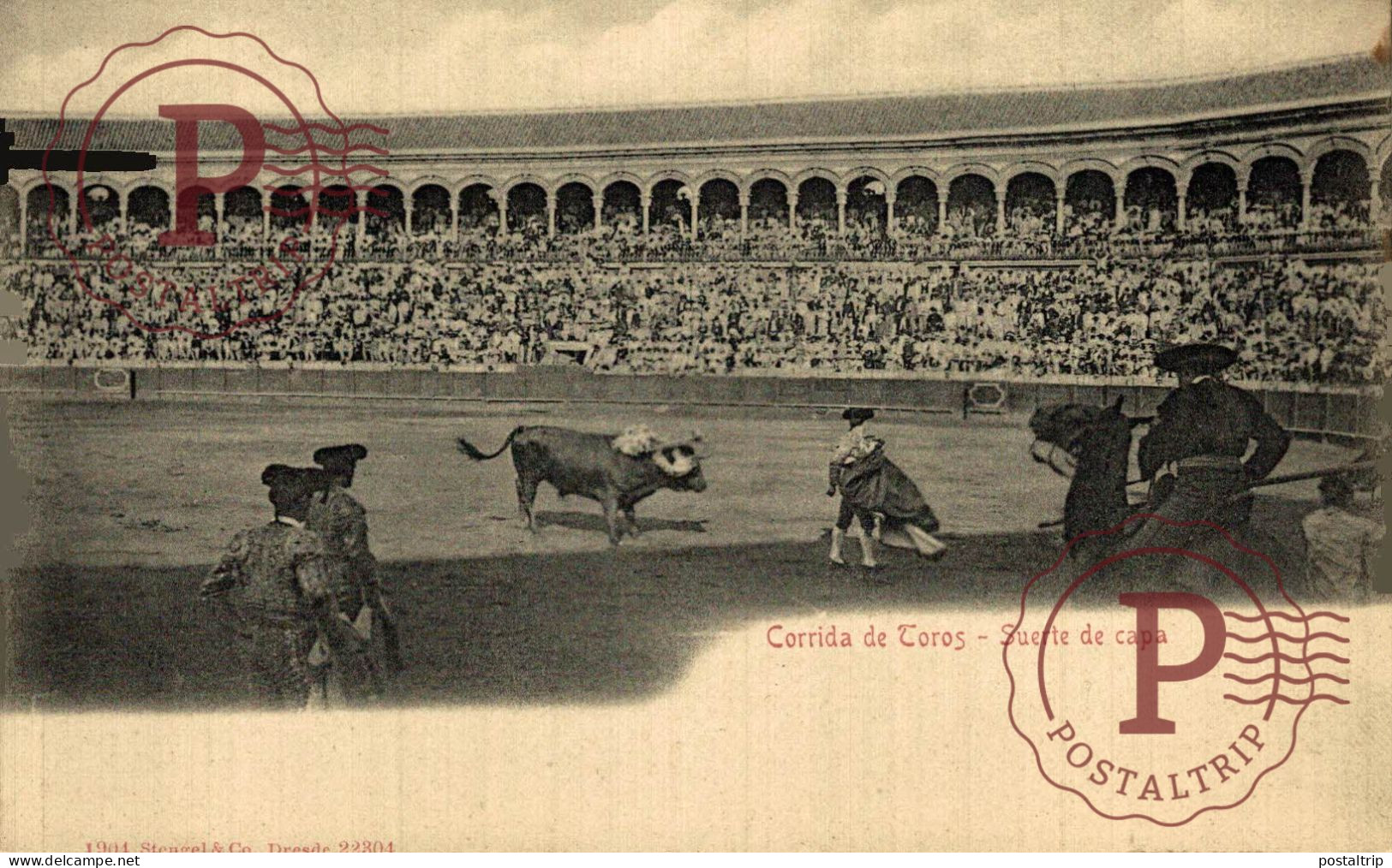 TOROS. SUERTE DE CAPA. TAUROMAQUIA. BULLFIGHTING. CORRIDA. TAUREAUX - Corrida