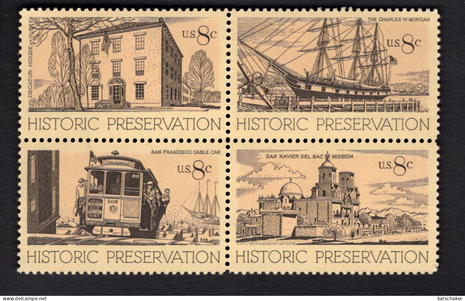 20157781834 1971 SCOTT 1443a (XX) POSTFRIS MINT NEVER HINGED  - HISTORIC PRESERVATION - Unused Stamps