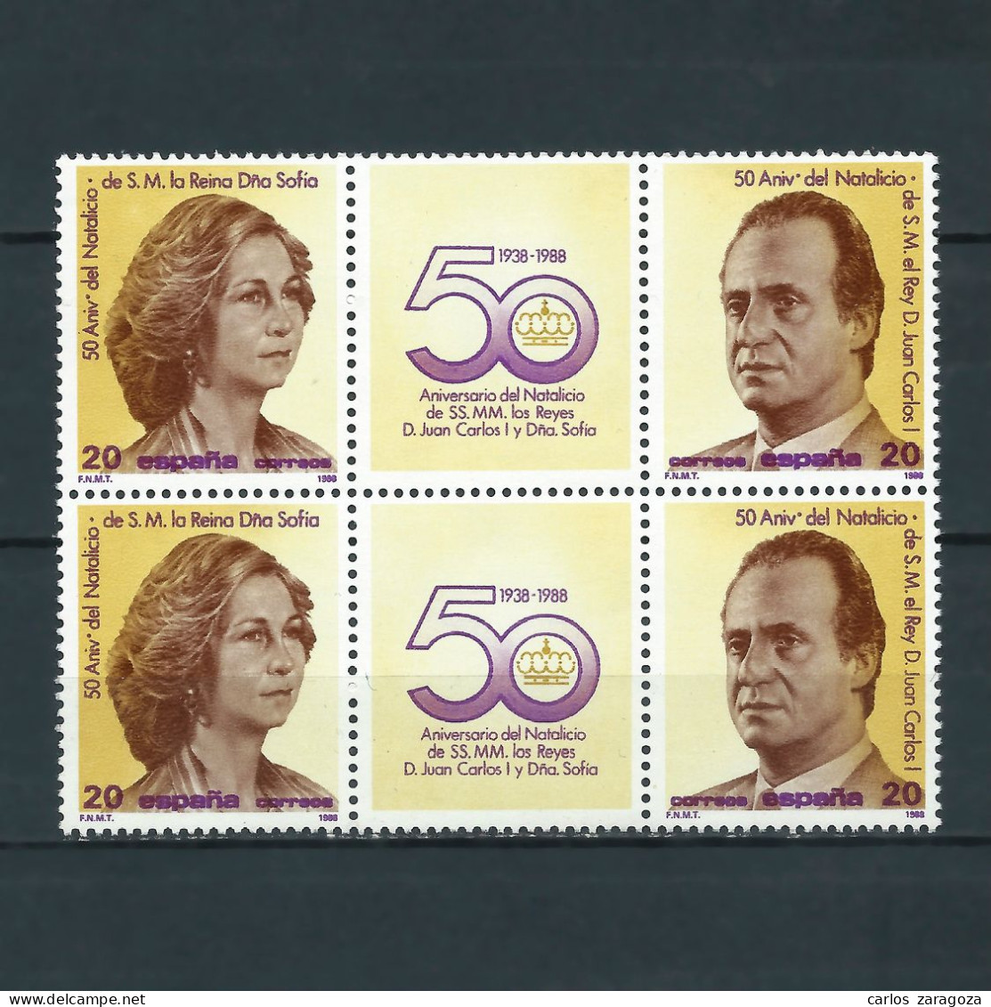 ESPAÑA 1988—Reyes, Aniversario ** Edi 2927/2928, YT 2546A, Mi 2810-2811 - Unused Stamps