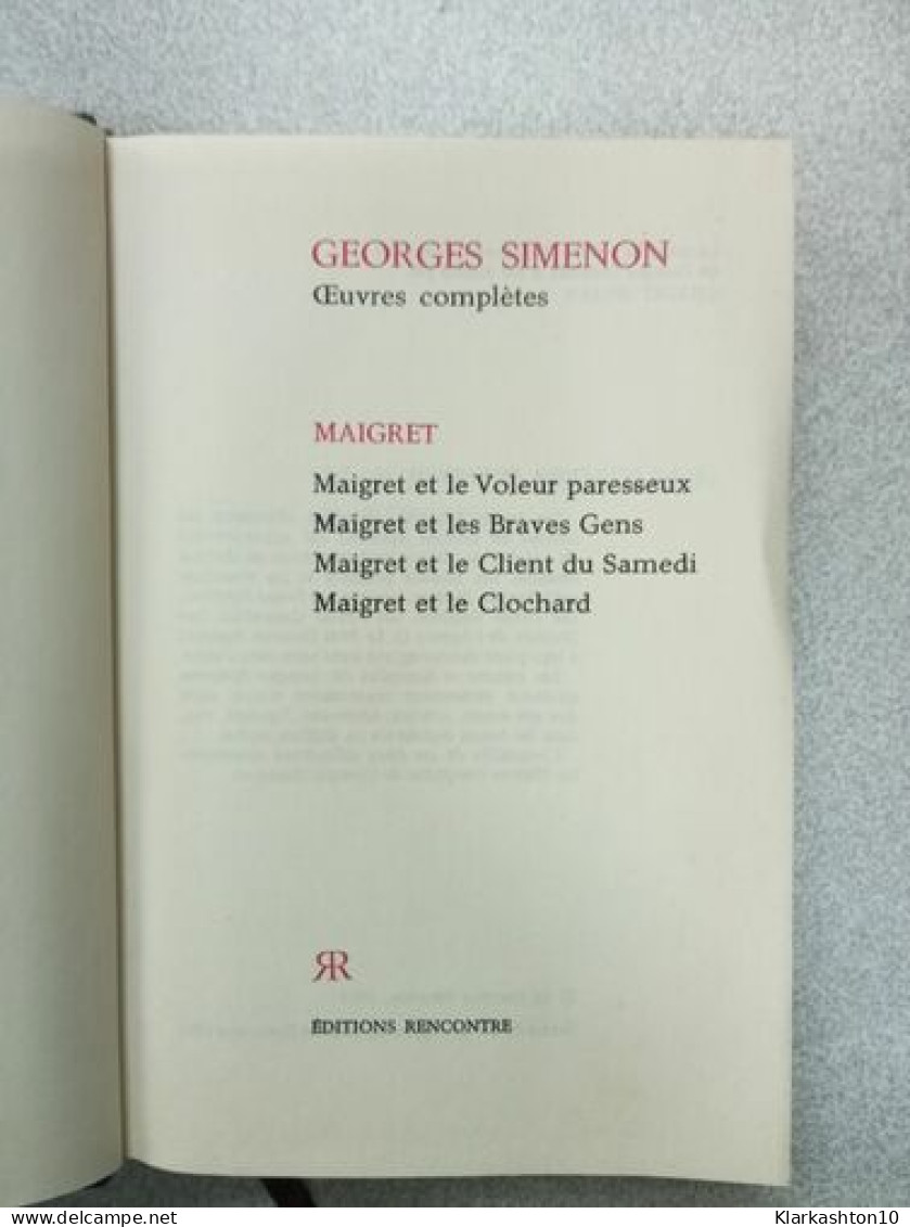 Georges Simenon Oeuvres Completes - Otros & Sin Clasificación