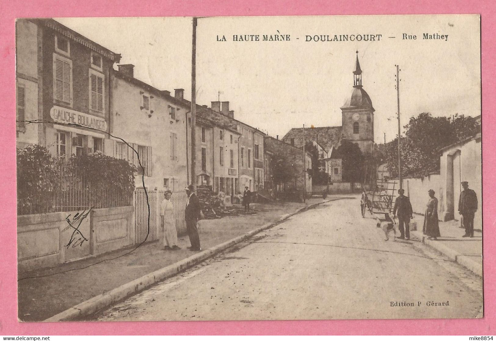 A202  CPA   DOULAINCOURT  (Haute-Marne)  Rue Mathey - GAUCHE BOULANGER   ++++++++++++++++++++ - Doulaincourt