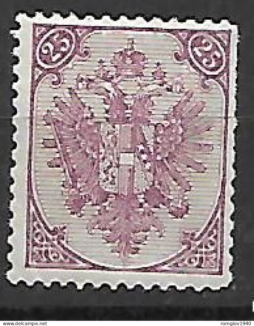 BOSNIA EZERGOVINA  1894-98   STEMMA CIFRA IN ALTO UNIF. 8/I  MNH  XF - Bosnië En Herzegovina