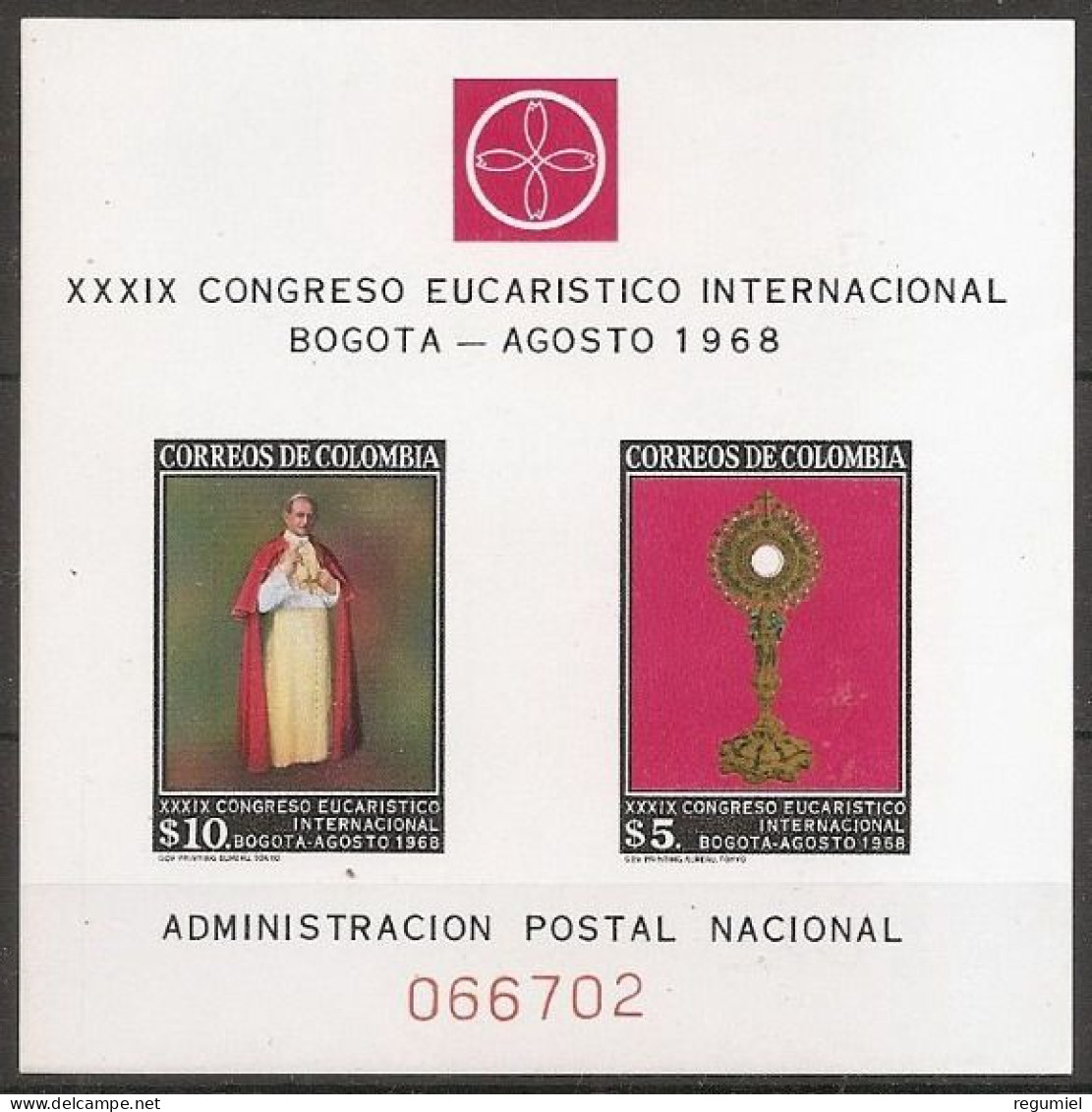 Colombia HB 29 * Charnela.  1968 - Colombie