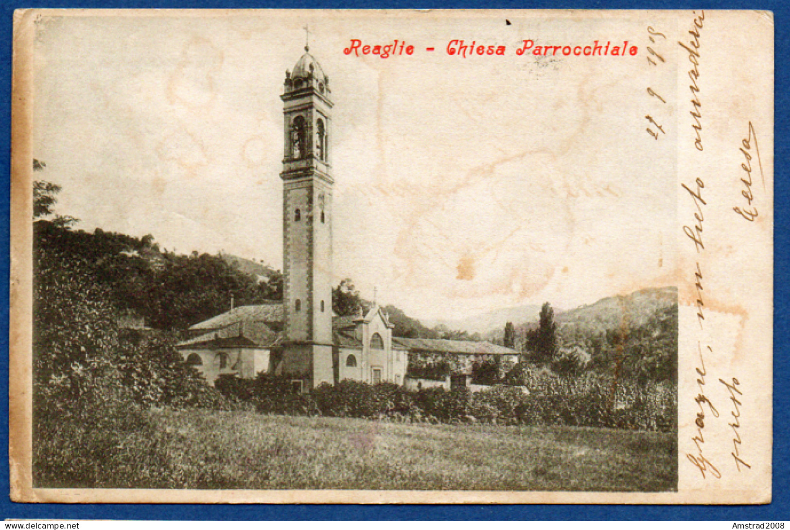 1905 - REAGLIE - CHIESA PARROCCHIALE  -  ITALIE - Altri Monumenti, Edifici