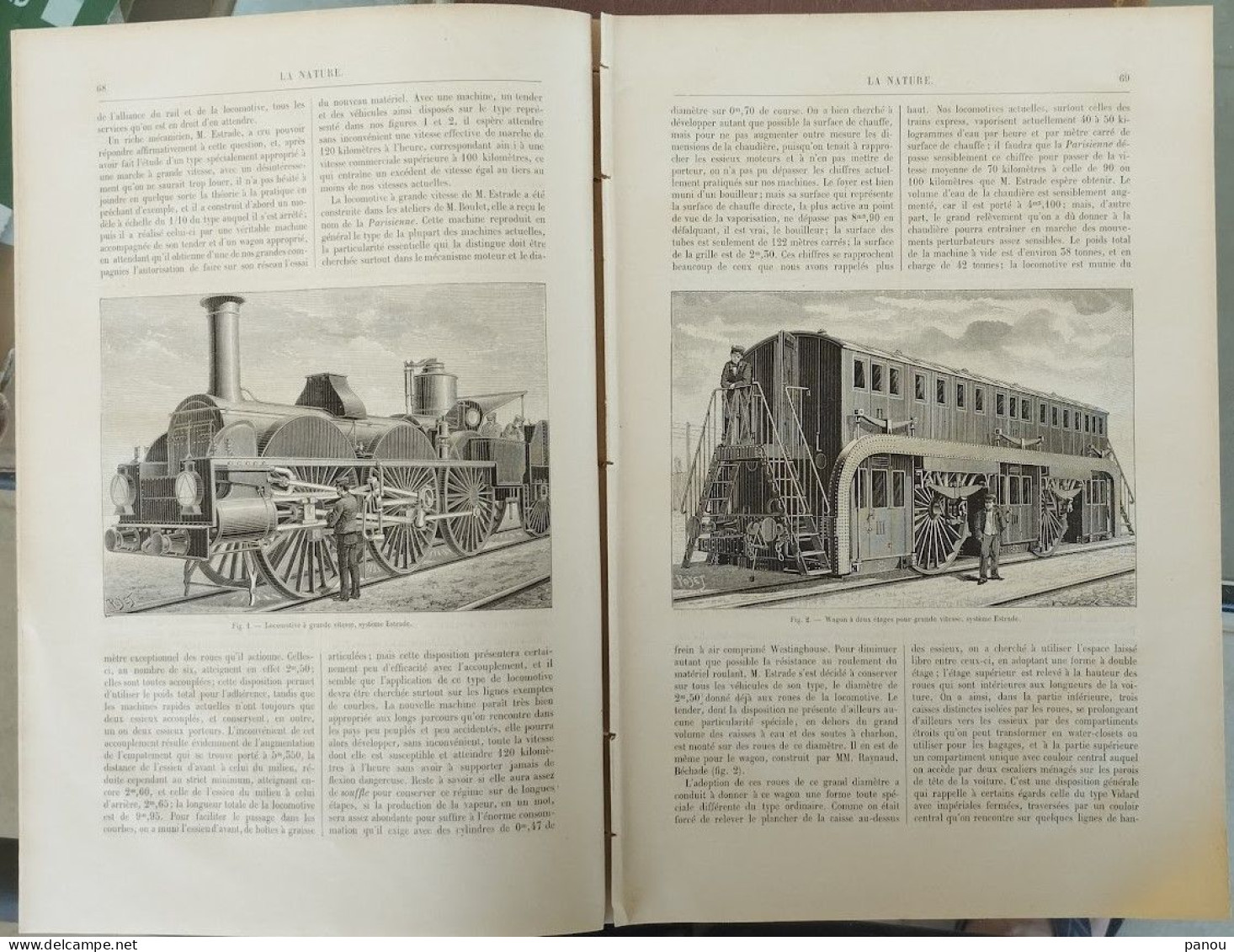 LA NATURE 683 / 3-7-1886. LONDRES. LOCOMOTIVE WAGON TRAIN - Tijdschriften - Voor 1900