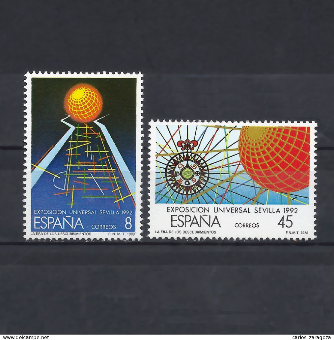 ESPAÑA 1988. EXPO SEVILLA 92. SERIE COMPLETA ** EDI 2553/2554, YT 2553/2554, Mi 2818/2819 - Unused Stamps