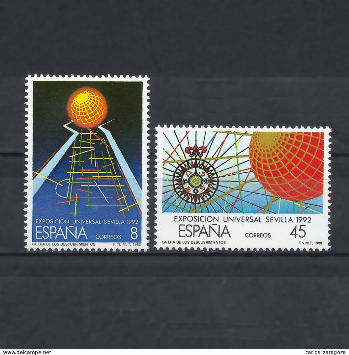 ESPAÑA 1988. EXPO SEVILLA 92. SERIE COMPLETA ** EDI 2553/2554, YT 2553/2554, Mi 2818/2819 - Ungebraucht