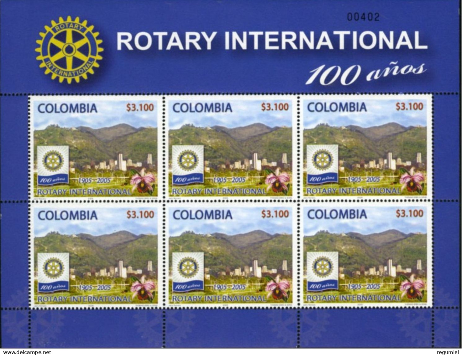 Colombia MP 1323 ** Rotary. 2005 - Colombia