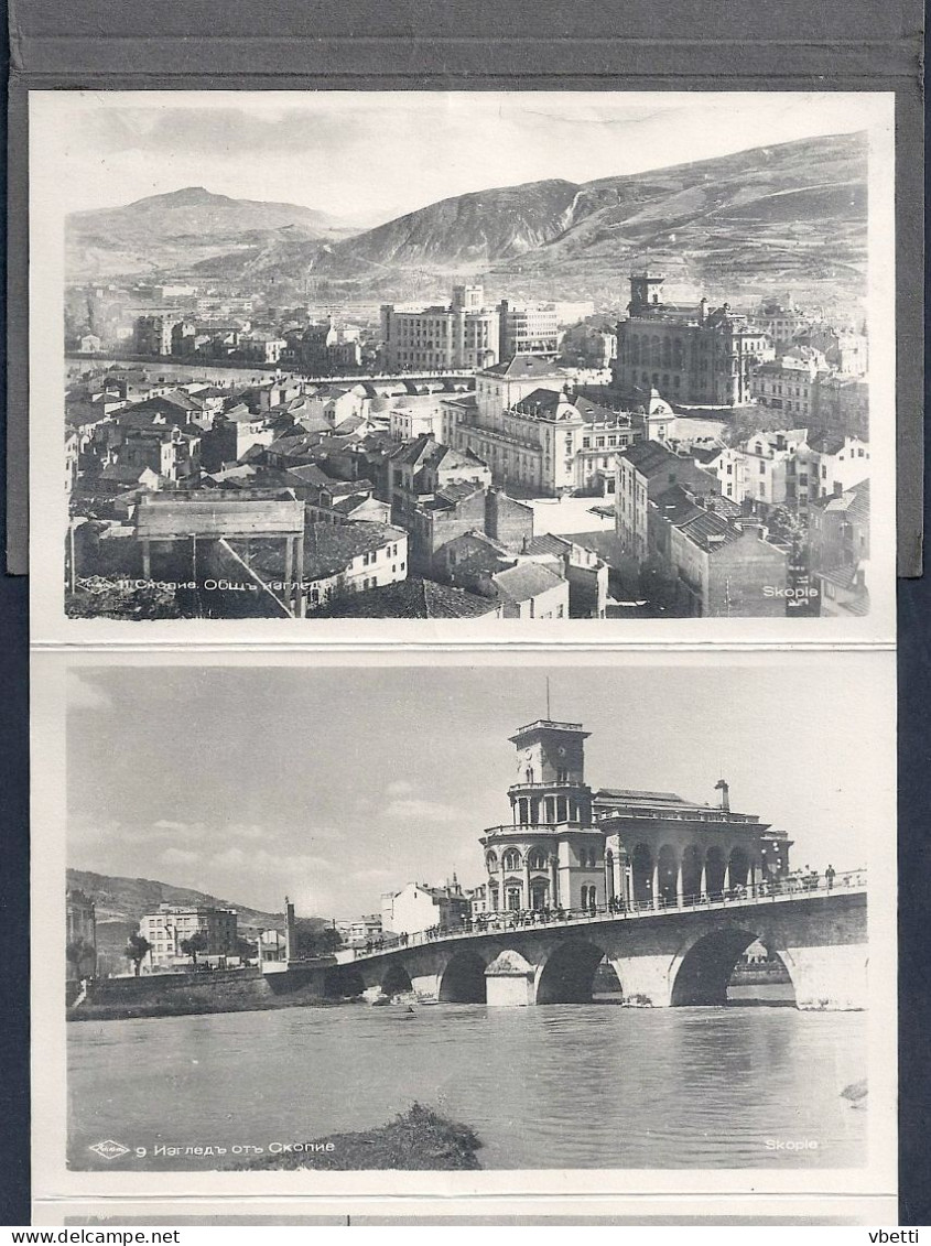 North Macedonia: Skopie (Shkup / Shkupi / Üsküb / Üsküp) Leporello (7 Pictures)  1942 - Macédoine Du Nord