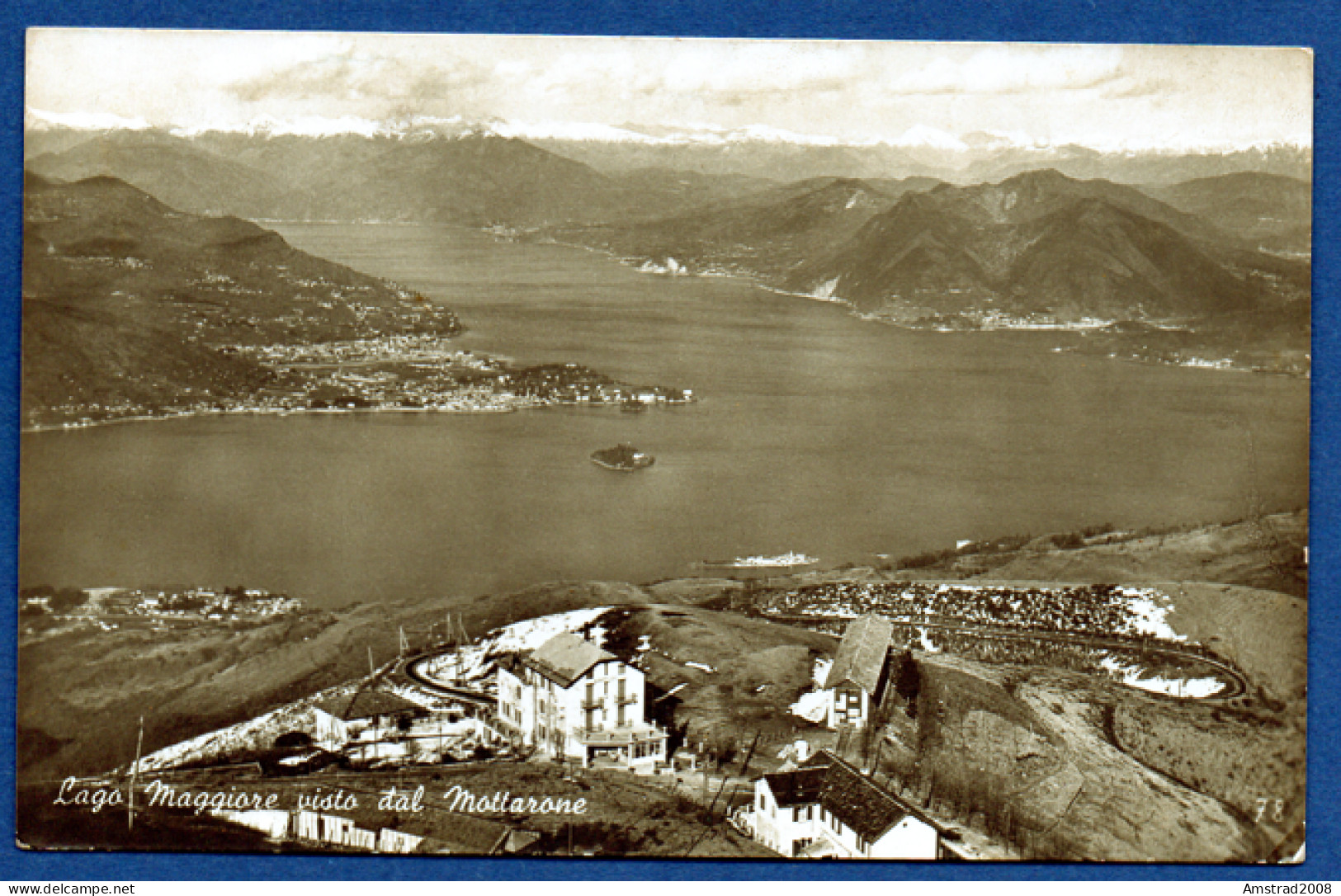 1947 - LAGO MAGGIORE VISTO DAL MATTARONE -  ITALIE - Verbania