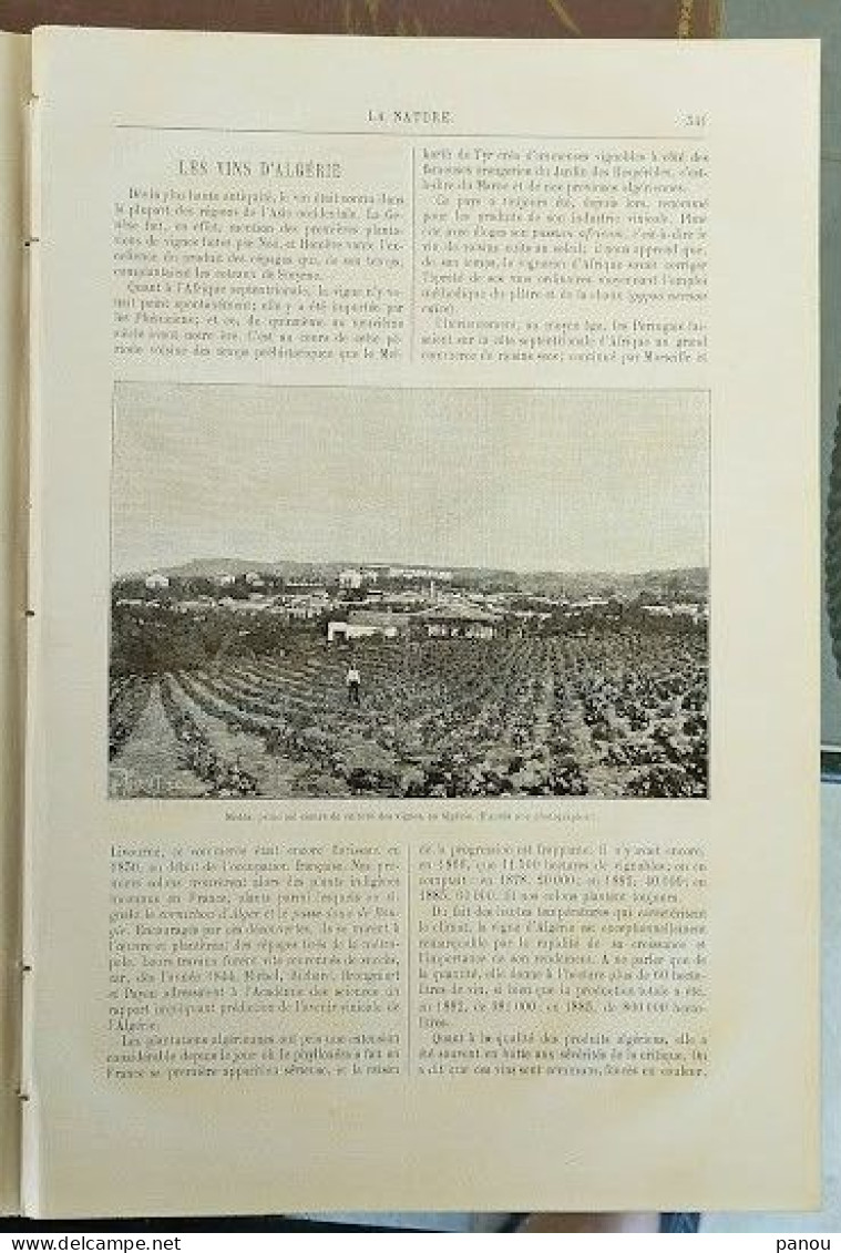 LA NATURE 700/ 30-10-1886. NAVIRES BATEAUX SHIPS. MEDEA VIN D' ALGERIE. Statue De La Liberté Statue Of Liberty - Zeitschriften - Vor 1900